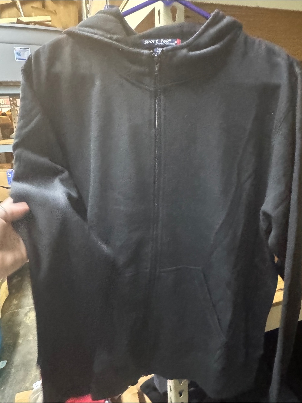 Sport-Tek Ladies Black Full-Zip Hoodie Sweater